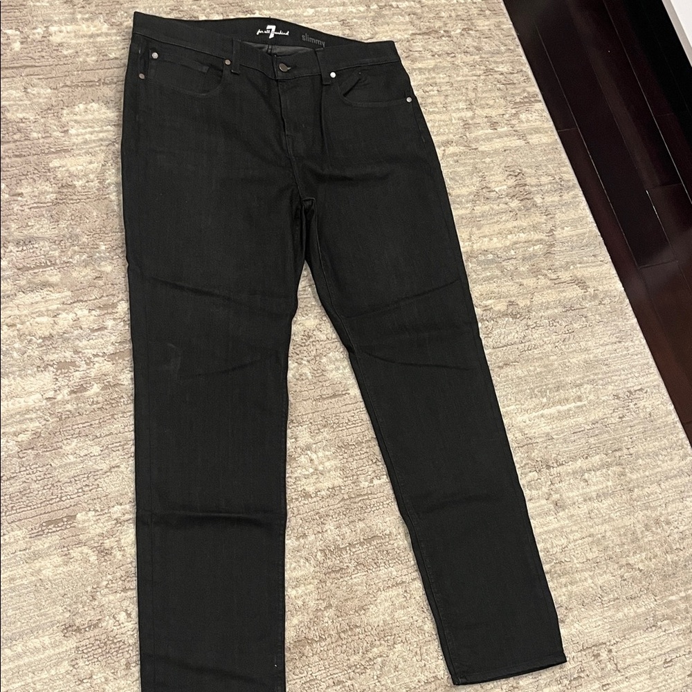 7 For All Mankind Men's black Jeans size 38